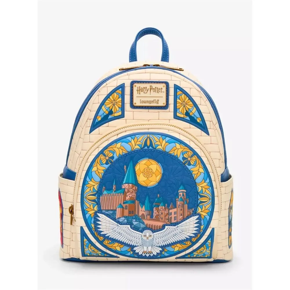 Loungefly Harry Potter Hedwig Hogwarts Stained Glass Mini Backpack